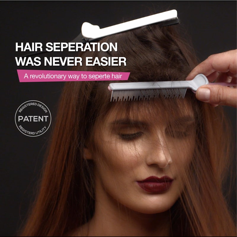 ColorBow Teasing Clip Comb (5 Pack), Coloring Styling Tools - Hairstylist Must Haves for Highlights balayage board Companion OmbrÃ© Trimming & Cutting - Flat Iron Comb Attachment Clip on - Image 5